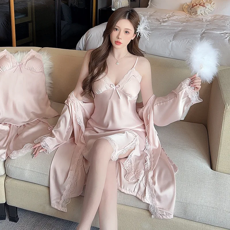 Luxury Ice Silk Camisole Night - Robe Silk Women 评论和价格
