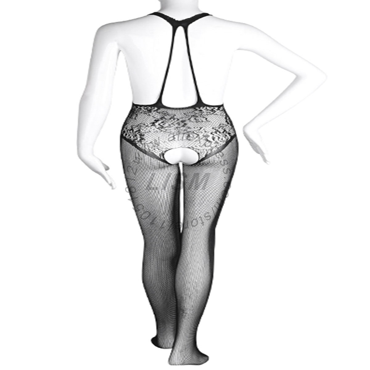 LISM Sexy Halter Cutout Open B - Bodystocking Fishnet 评论和价格