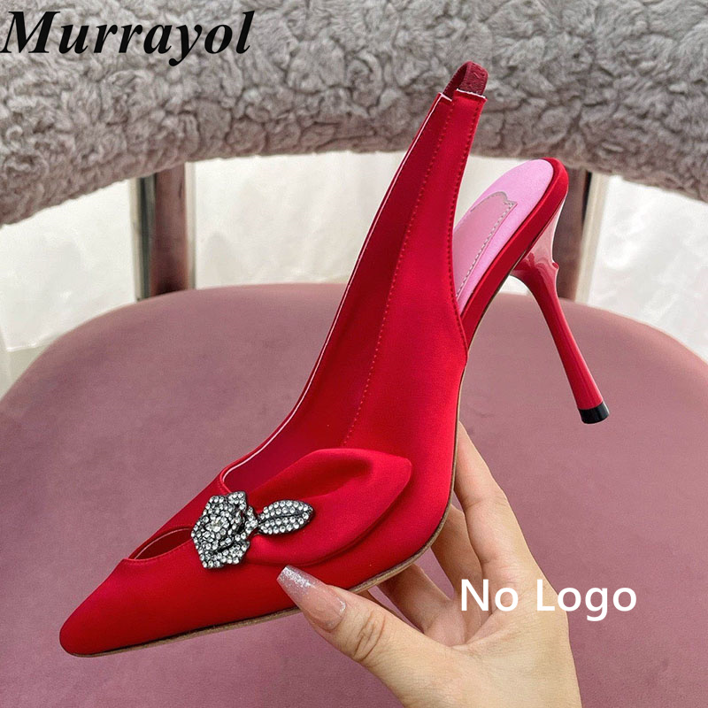Thin High Heels Pumps Pointed  - Slip Dress Satin 评论和价格