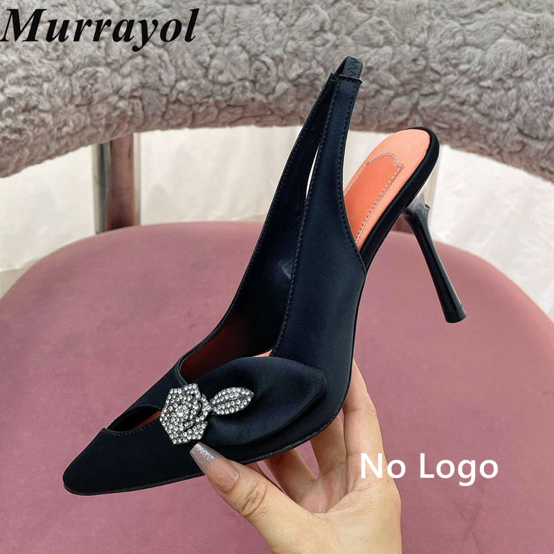 Thin High Heels Pumps Pointed  - Slip Dress Satin 评论和价格