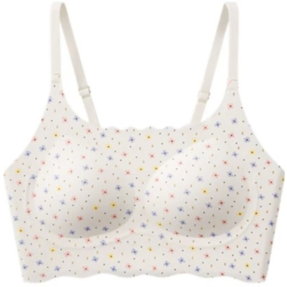 Hot Sale Cute Floral Bow Teen  - Bralette Wireless Soft 评论和价格